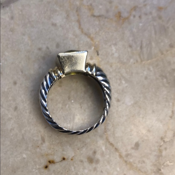 David Yurman Peridot gold silver ring - Picture 5 of 5